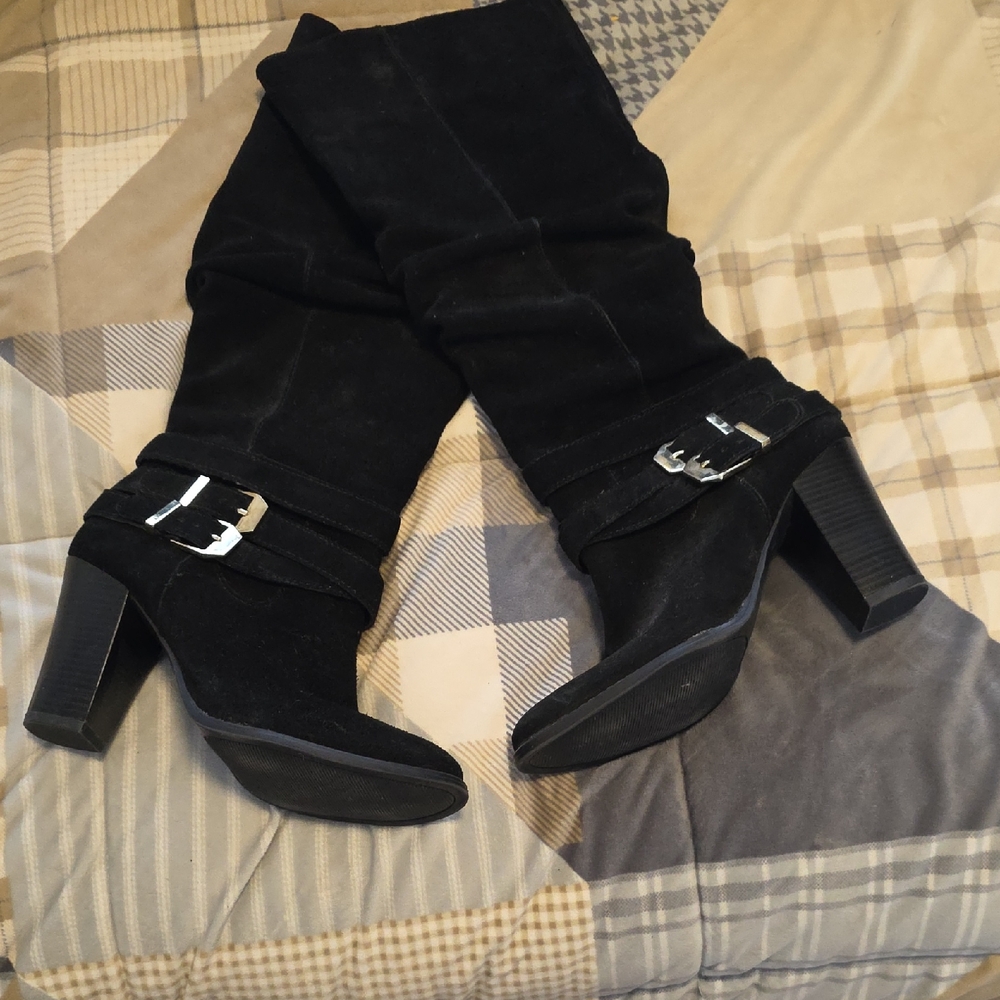 INC International Concepts Black Heeled Boots